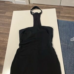 Black Bebe cocktail choker strapless mini dress with lots of stretch size sm